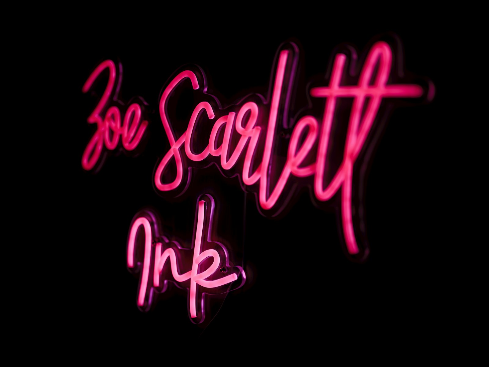 A neon sign that says for scale it ink